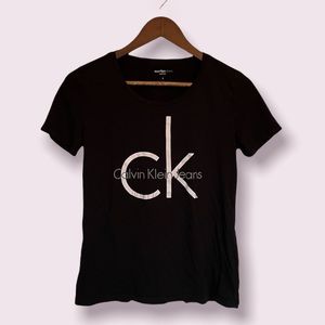 Women’s Black Calvin Klein CK T-Shirt Size Small